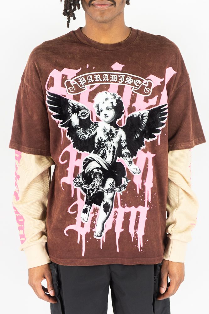 Rebel Minds Paradise Angel Brown  Long Sleeve