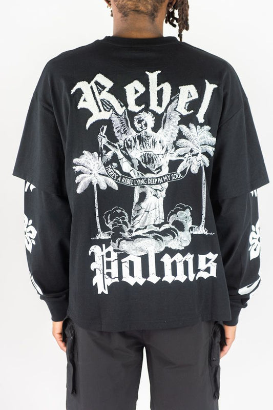 Rebel Minds Rebel Palms Black Long Sleeve