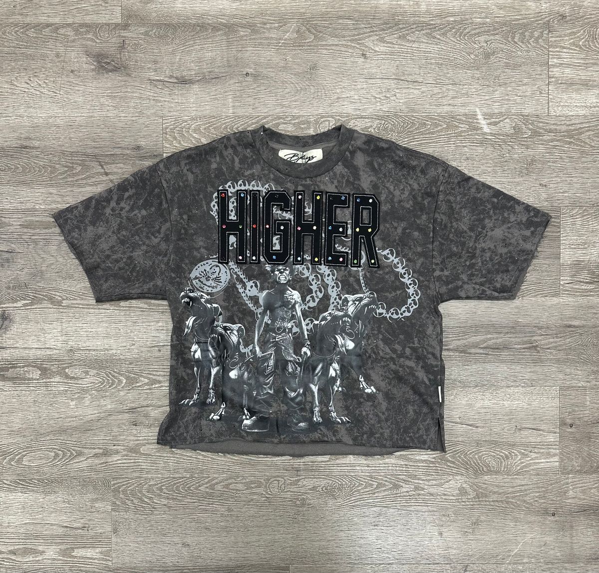 Bkys Higher Cropped Grey T-Shirt