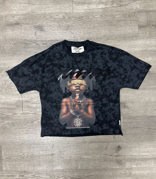 Bkys Saint Black  Cropped T-Shirt