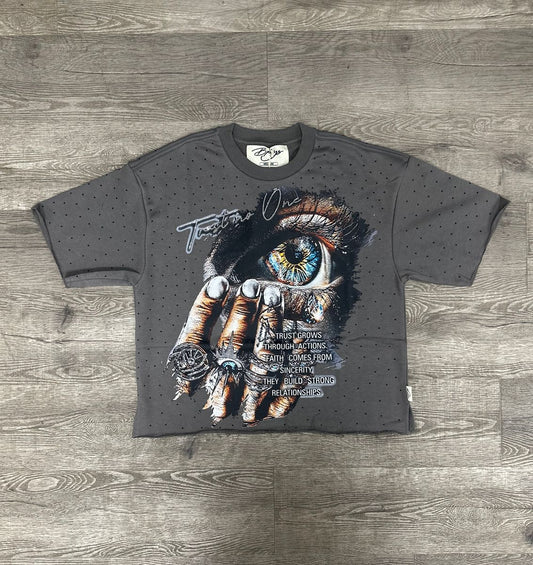 Bkys Dream Crystal Eye Grey  Cropped T-Shirt