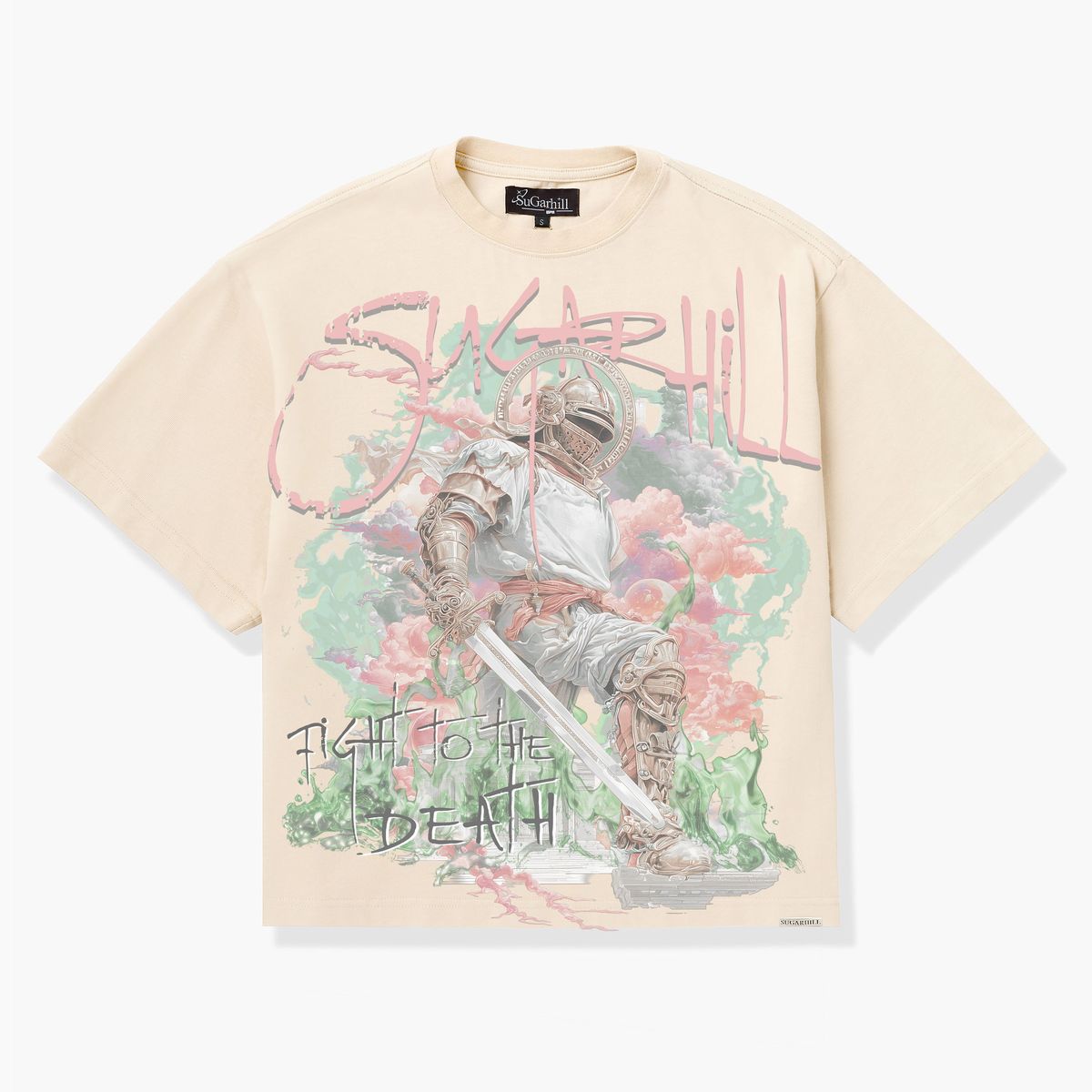 Sugarhill "Death Fight " T-Shirt Cream