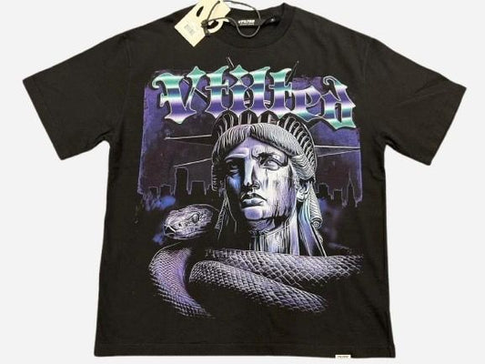 VTILTED "SNAKED" TEE JET BLACK