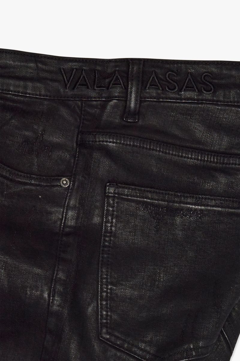 Valabasas "Nitric" Skinny Black Waxed Denim
