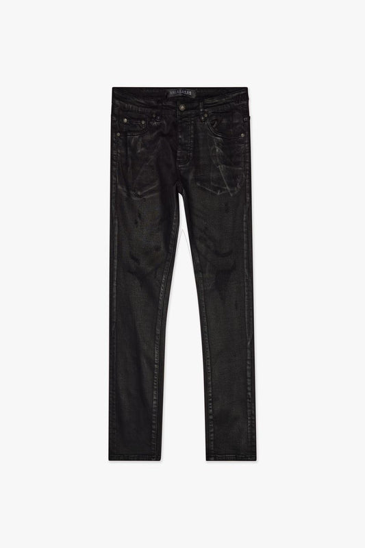 Valabasas "Nitric" Skinny Black Waxed Denim