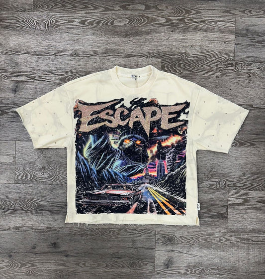 Bkys Escape Off White Cropped T-Shirt