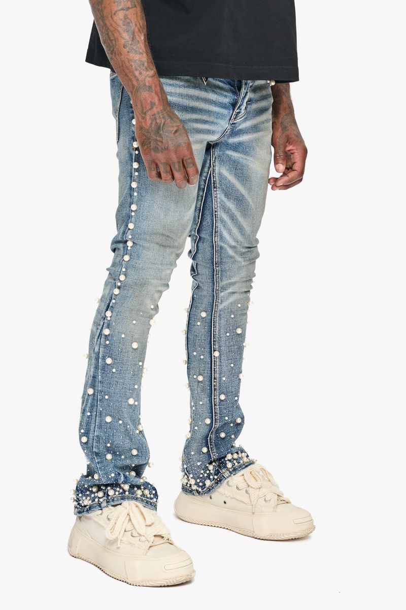 Valabasas Sheam Stacked Dirty Flare Stacked Jeans