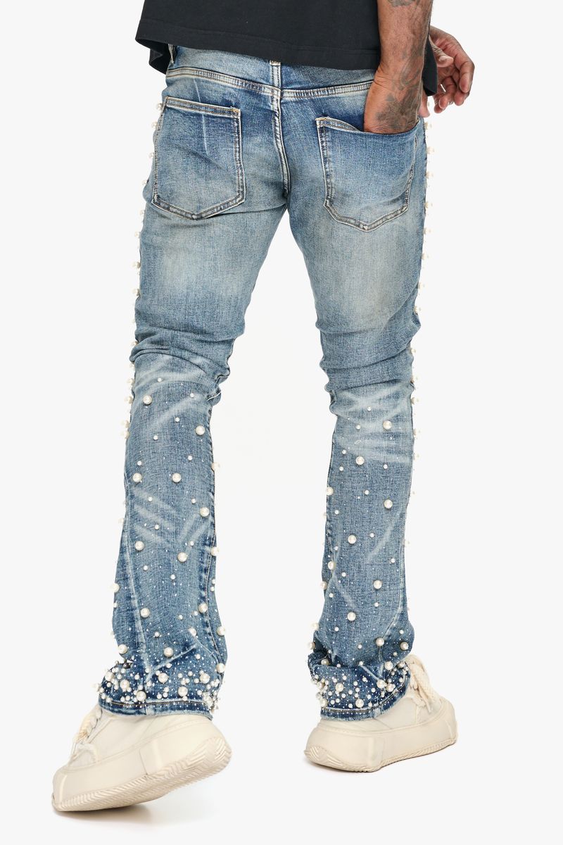 Valabasas Sheam Stacked Dirty Flare Stacked Jeans