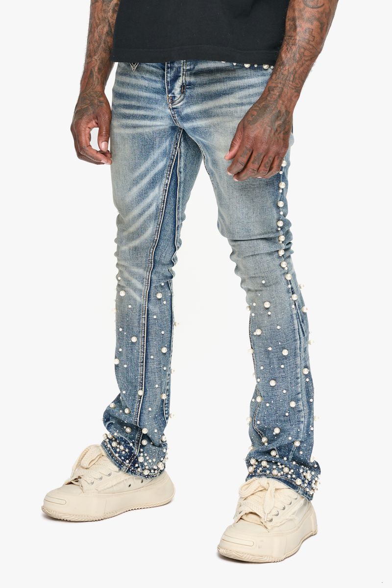 Valabasas Sheam Stacked Dirty Flare Stacked Jeans