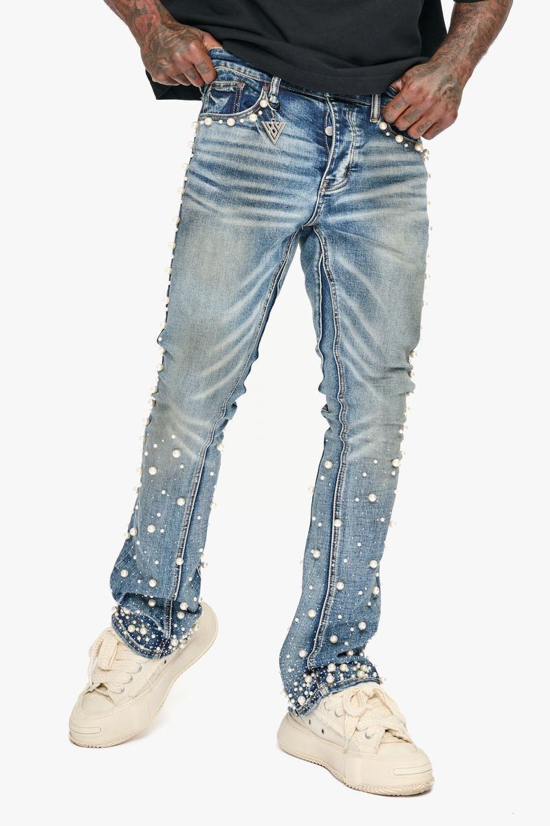 Valabasas Sheam Stacked Dirty Flare Stacked Jeans