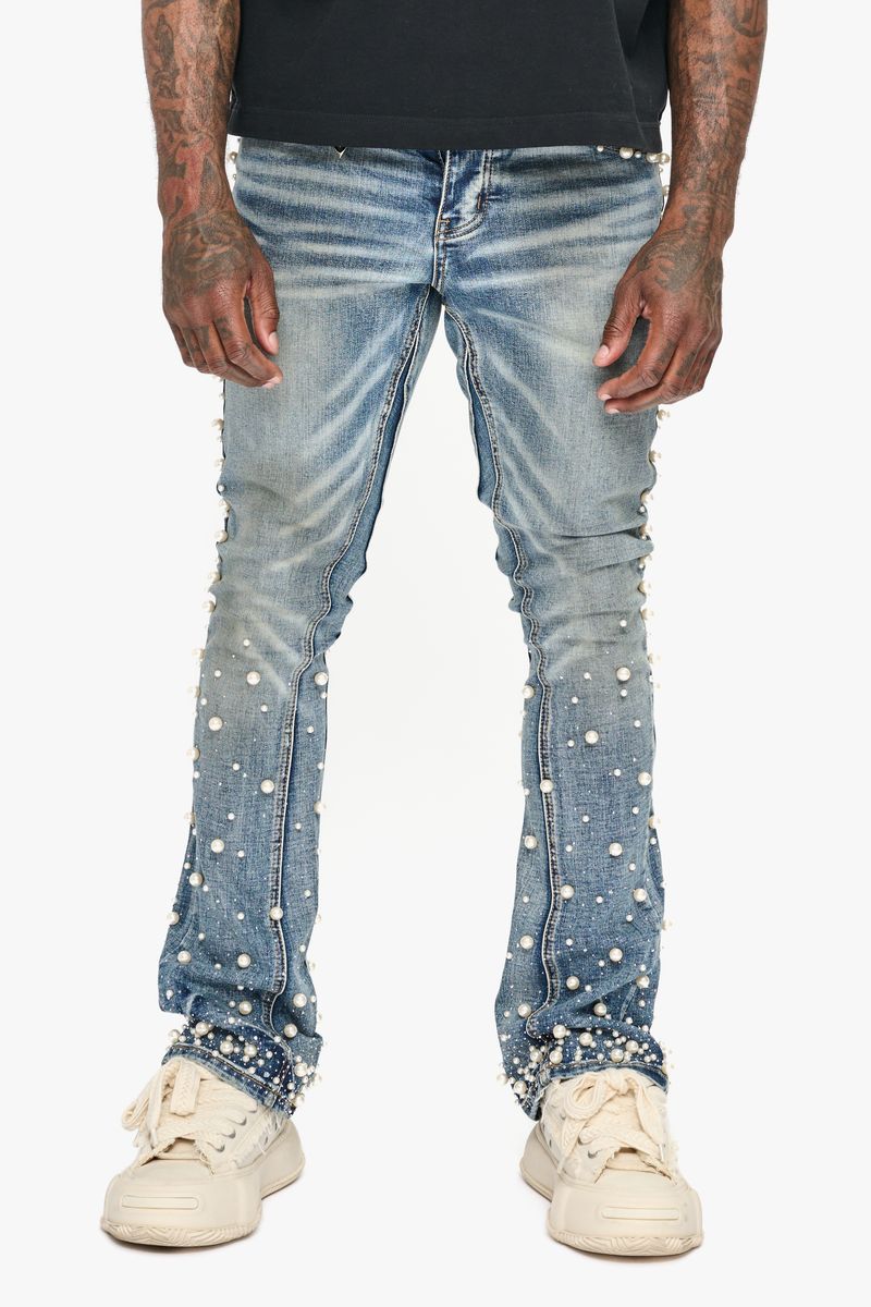 Valabasas Sheam Stacked Dirty Flare Stacked Jeans