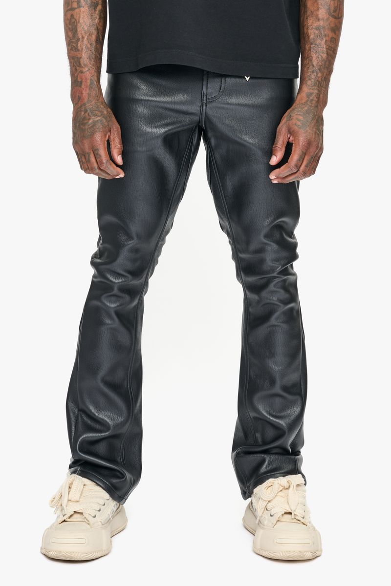 Valabasas Ducati Black Leather Flare Stacked