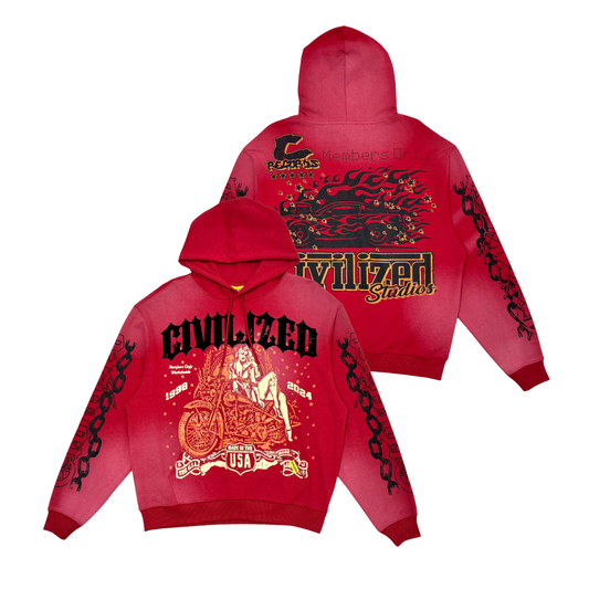 Civilized Members  Hoodie Red