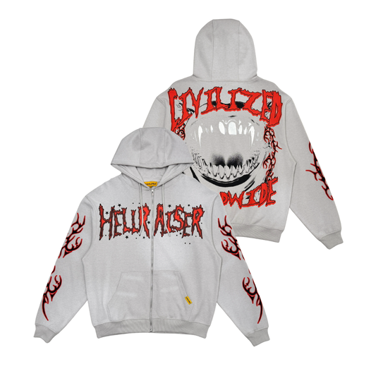 Civilized Hellraiser Zip up Grey