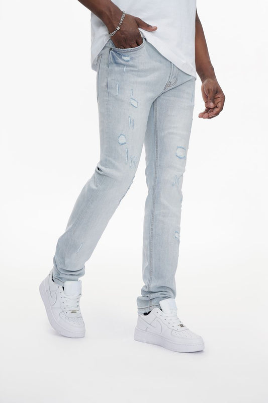 Anom Denim "Wildfire "Ice Blue Skinny Jeans