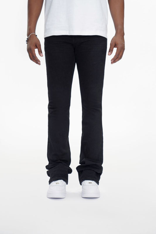 Anom Denim "Diminator" Black Stacked Flare Jeans