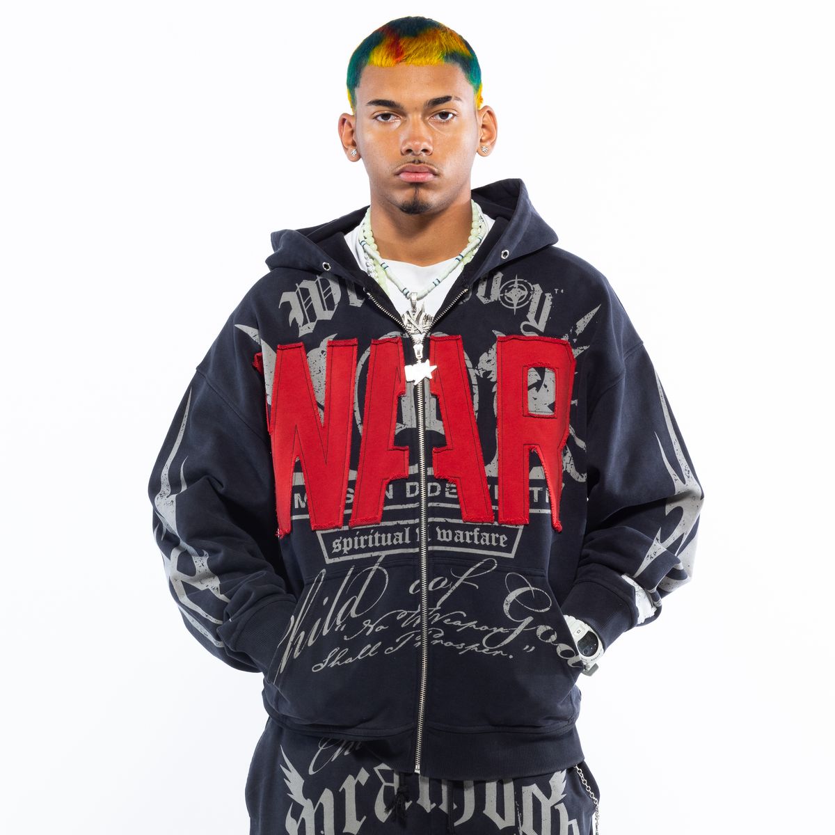Wrathboy Hard To Kill Fullzip Hoodie Set Black