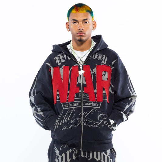 Wrathboy Hard To Kill Fullzip Hoodie Set Black