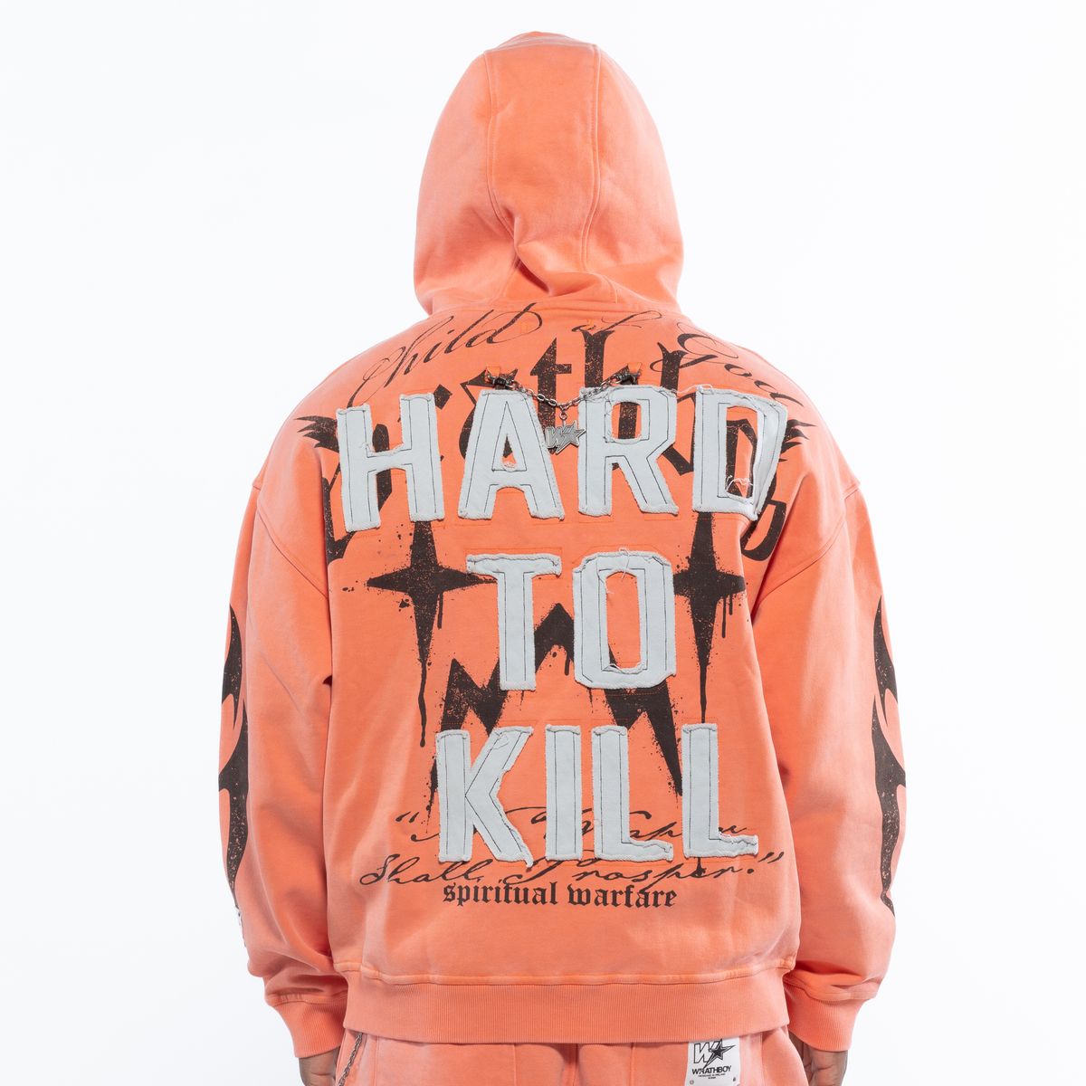 Wrathboy Hard To Kill Fullzip Hoodie Set Orange