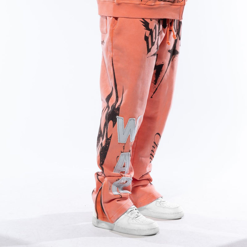 Wrathboy Hard To Kill Fullzip Hoodie Set Orange