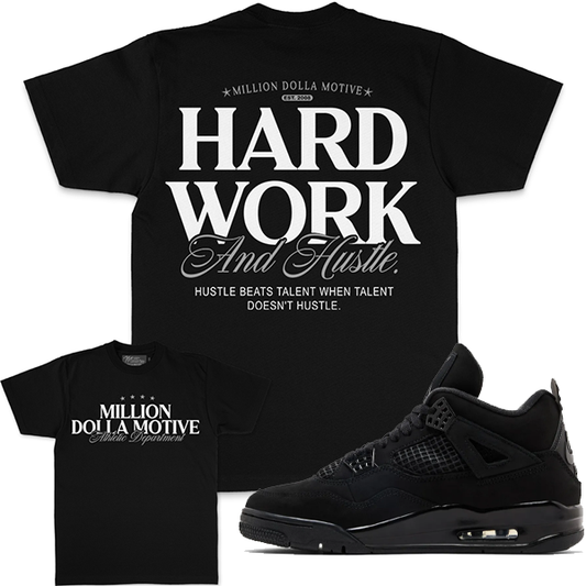 Million Dolla Motive (Hard Work & Hustle - Black T-Shirts)