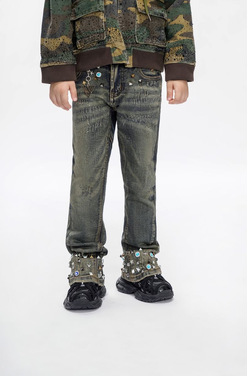 Valabasas Ion Wax Vintage Wash Flare Stacked " Kids "