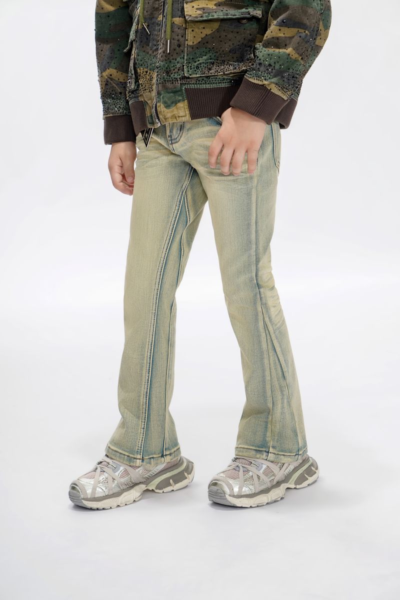 Valabasas Jr Vintage Wash Flare Stacked Jeans " Kids "