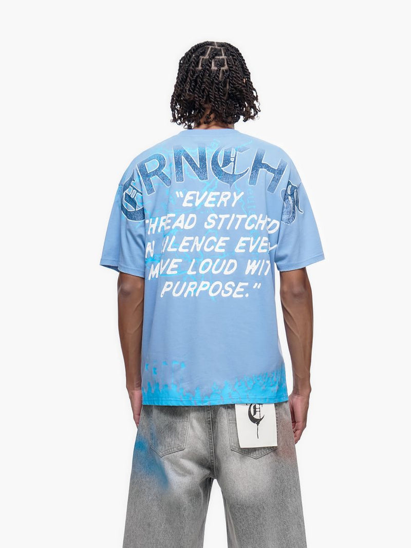 The Trnchs Stitched In Silence Blue T-Shirt