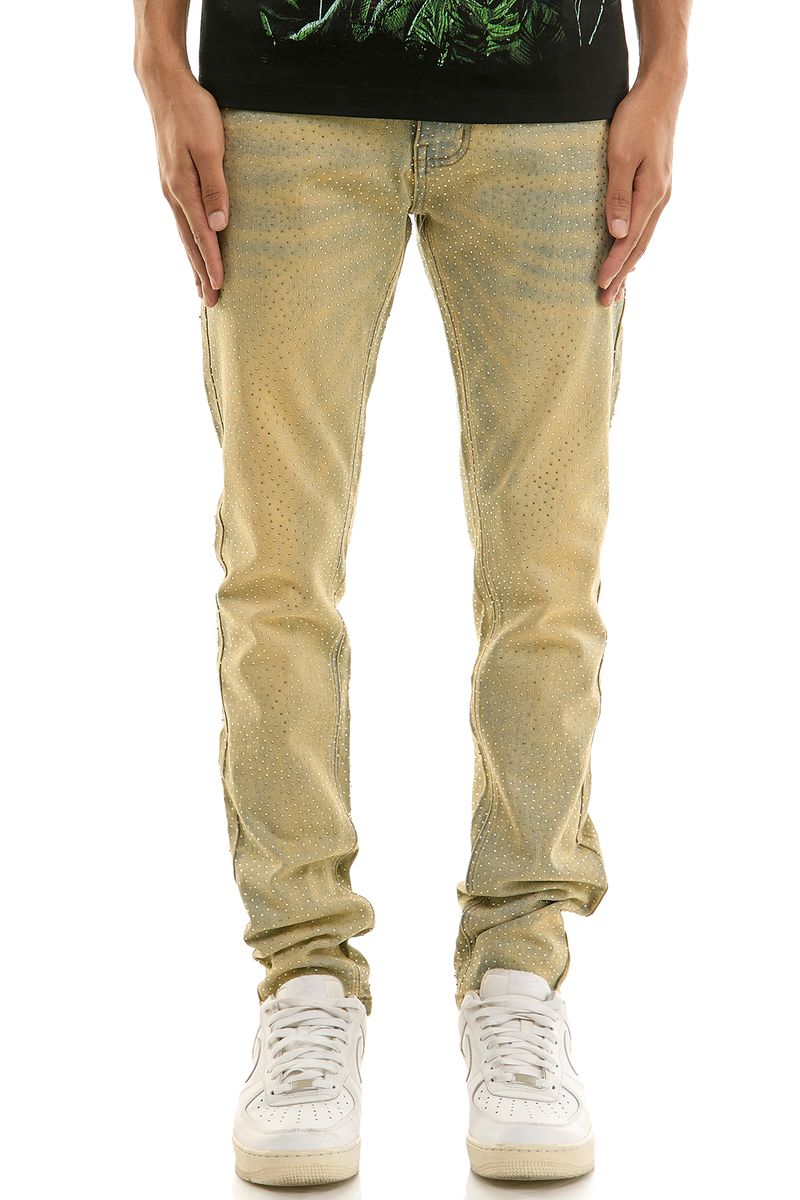 Kdnk Any Season Basic Rhinestone Skinny Ventage  Jeans
