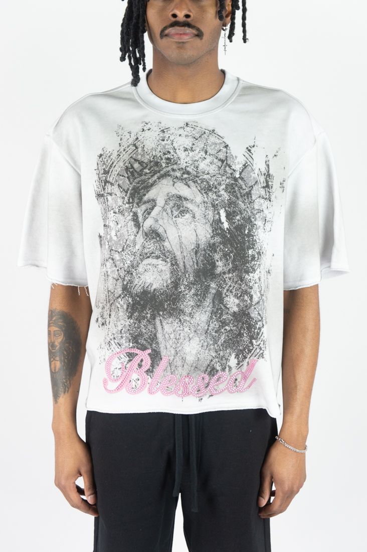 Rebel Minds Blessed  White T-Shirt