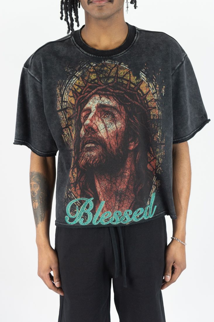 Rebel Minds Blessed Black T-Shirt