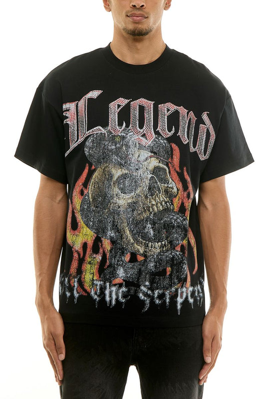 Kdnk Legend Rhinestone Black T-Shirt