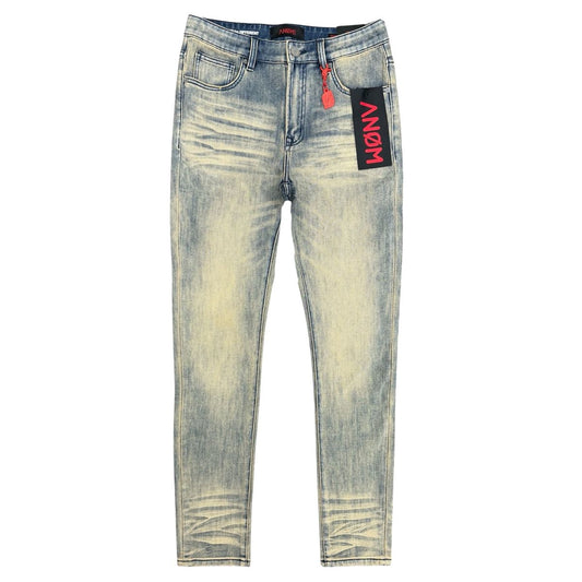 Anom Denim "360 " Vintage Blue Wash Skinny Jeans