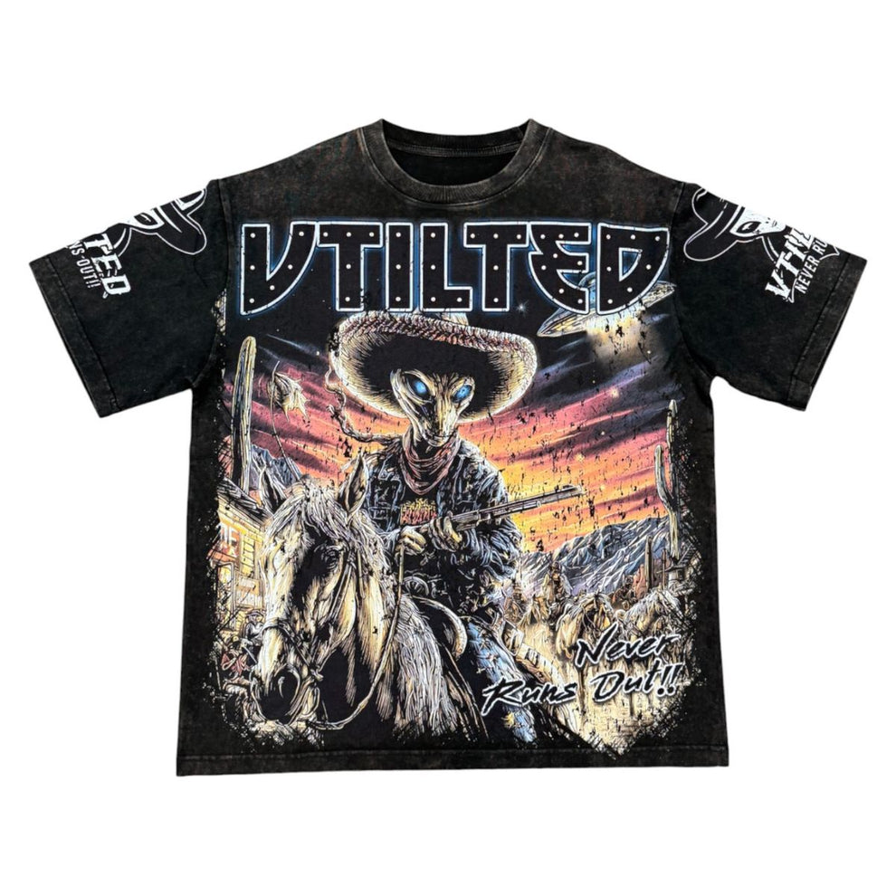 Vtilted "Wildwest" Black Wash T-Shirt