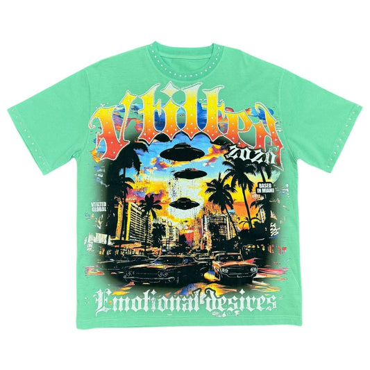 Vtilted "Miami " Wash Black T-Shirt