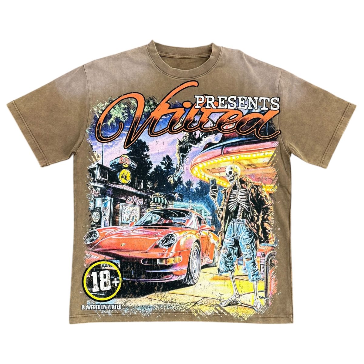 Vtilted "Fantasy" Brown Wash T-Shirt