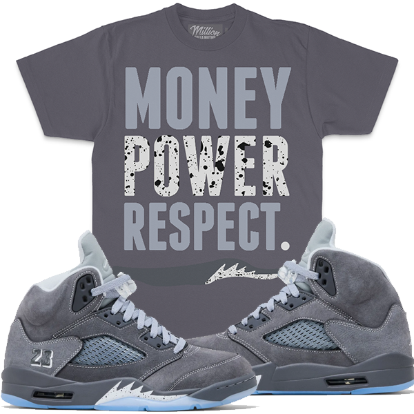 Million Dolla Motive (Money Power Respect Wolf Grey - Dark Grey T-Shirts)
