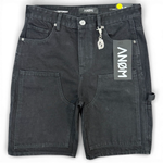 Anom Builder Jet Black Jeans Shorts