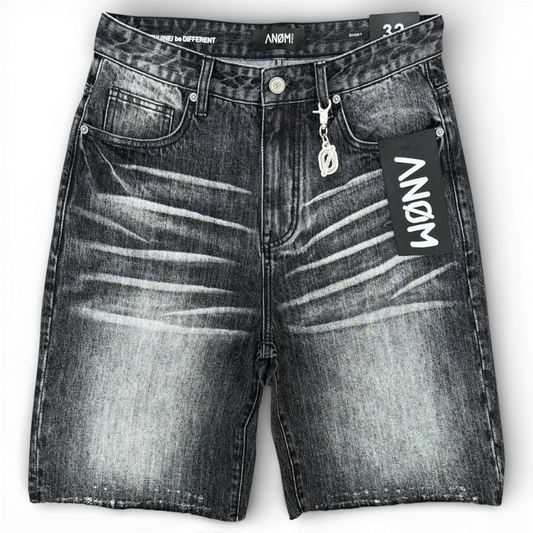Anom Denim Frame Wash Black  Jeans Shorts
