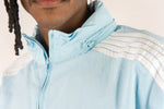 Rebel Minds Light Blue / White Stripe Nylon Windbreaker Jacket