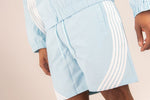 Rebel Minds Light Blue / White Stripe Nylon Shorts