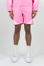Rebel Minds Pink / White Stripe Nylon Shorts
