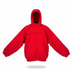 Rebel Minds Crinkle Piping Red Nylon Windbreaker Jacket