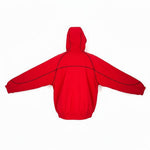 Rebel Minds Crinkle Piping Red Nylon Windbreaker Jacket