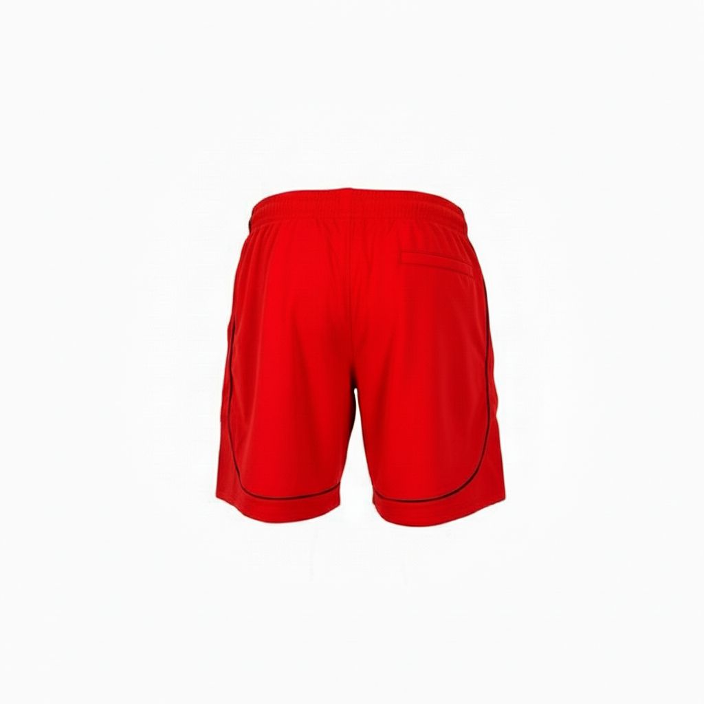 Rebel Minds Crinkle Piping Red  Nylon Shorts