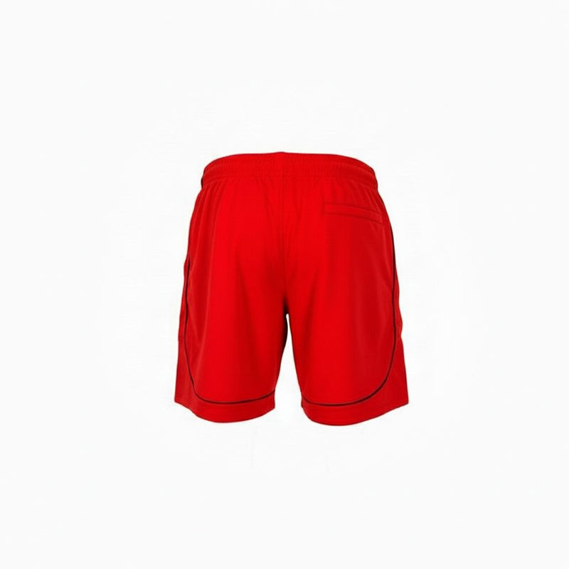 Rebel Minds Crinkle Piping Red  Nylon Shorts