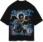 Precept Warior Cupido Printing & Rhinestone Black T-Shirt