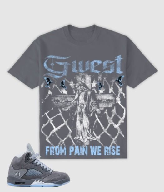 G West From Pain We Rise Grey  T-Shirt