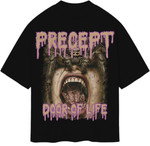 Precept Warior Tarantula  Printing & Rhinestone Black T-Shirt