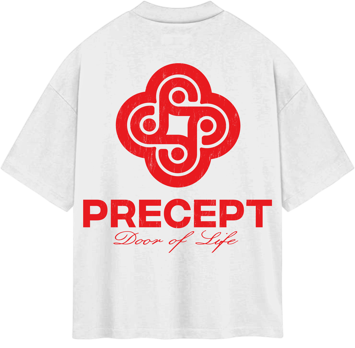 Precept Monaco Printing & Rhinestone White T-Shirt